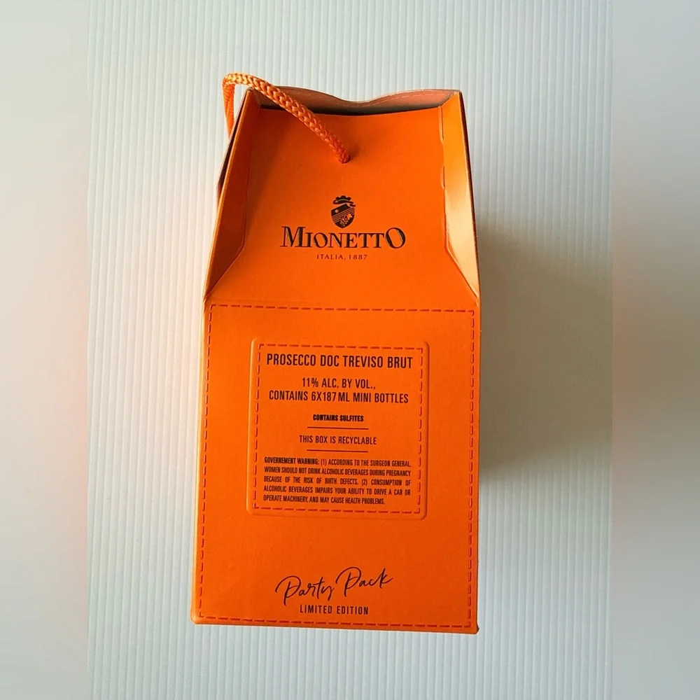 Mionetto Prosecco Party Pack Limited Edition EMPTY Box Gift Carrier Orange New